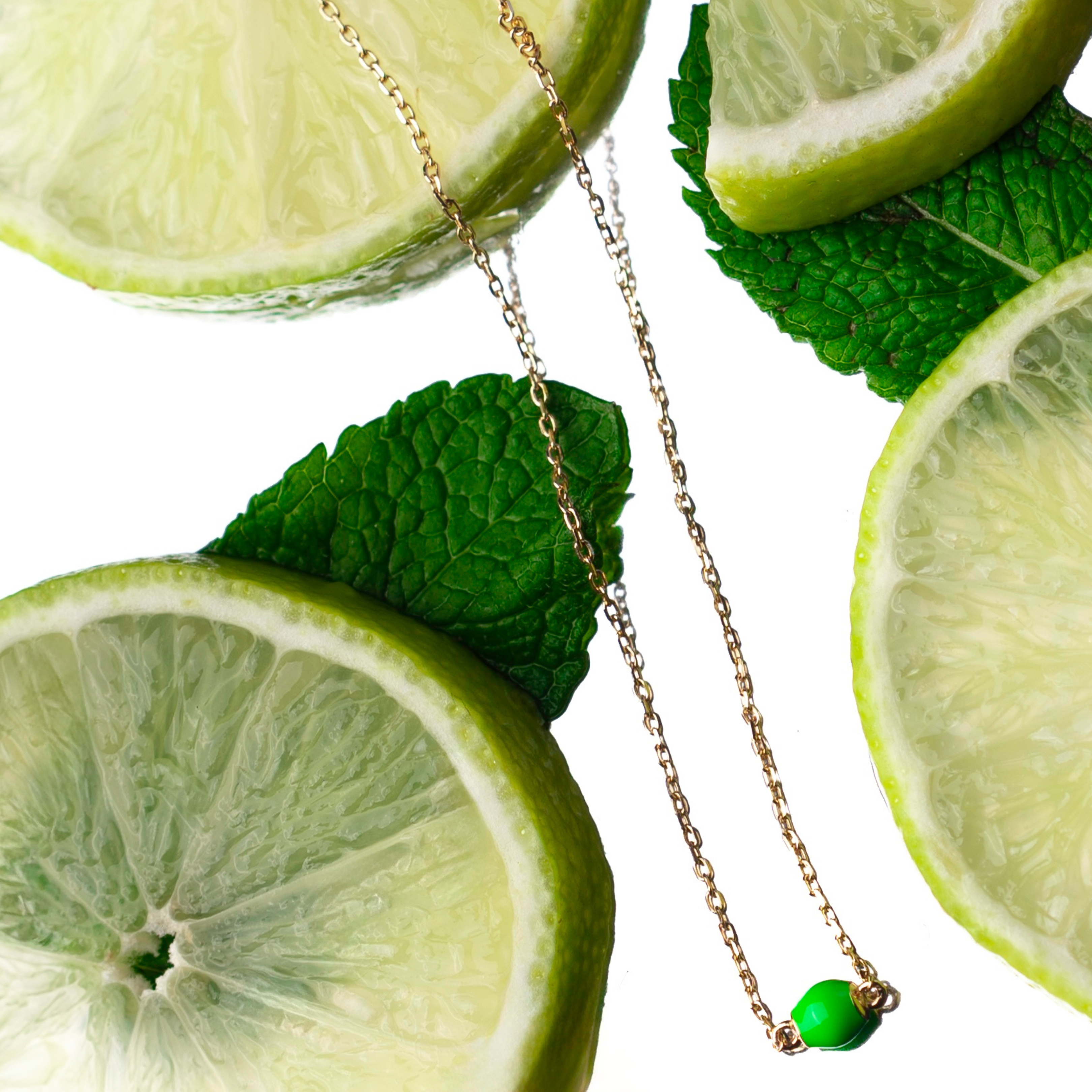 Collana smaltata Verde