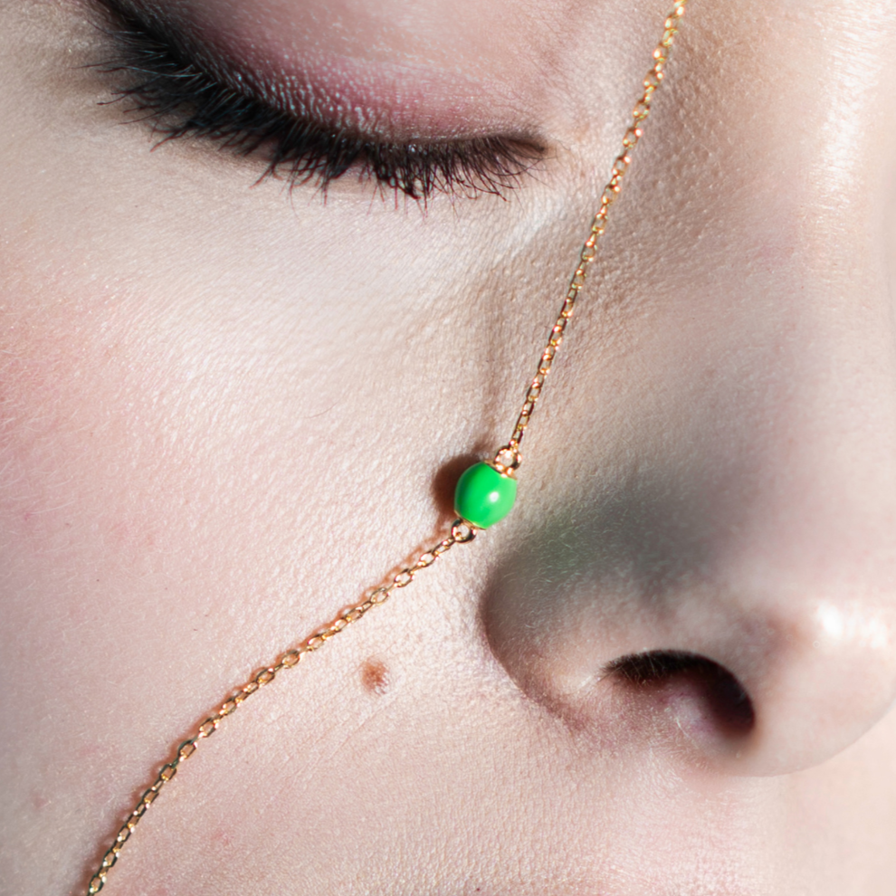 Collana smaltata Verde