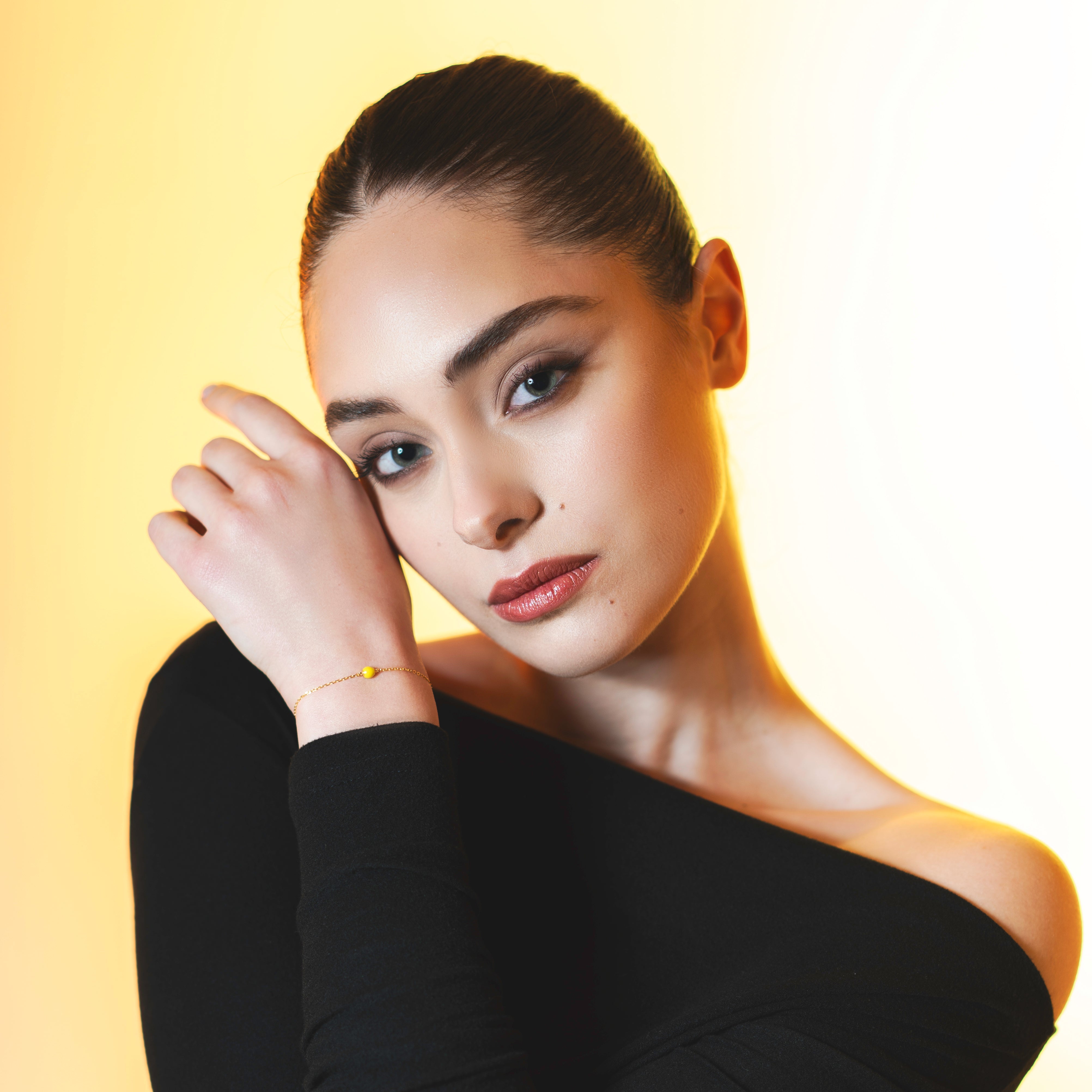 Bracciale smaltato Giallo